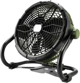 12V Camping Fan With LED Lights Exterior Large Cooling Desk Fans With 5200Ah Battery For Tourism Emergency Outages  (only pick up)