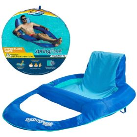 Spring Float Recliner XL Inflatable Pool Lounge Chair with Backrest, Pool Float for Adults