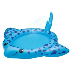 Blue Stingray Inflatable Spray Kids Splash Pool, Age 2 & up