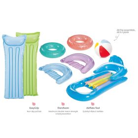 Party Pack 8 Pack, Pool Toy & Floats, Tubes & Lounges, Colors Vary, Adults