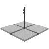 Umbrella Weight Plate Granite 55.1 lb Square Gray