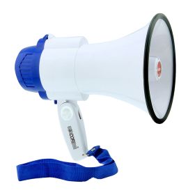 Megaphone Bullhorn Cheer Horn Mic Recording Siren Blow Horn Hand Held Mega Phone Loudhailer 5 Core 8R