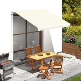 Awning Top Sunshade Canvas Cream 118.1"x98.4"