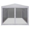 Party Tent with 4 Mesh Sidewalls 9.8' x 9.8'