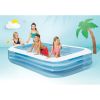 Inflatable Swim Center Family Lounge Pool, 120" x 72" x 22" - Colors may vary.