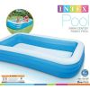 Inflatable Swim Center Family Lounge Pool, 120" x 72" x 22" - Colors may vary.