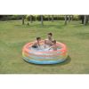 73.5" Vibrantly Colored Inflatable Swimming Pool with Translucent Walls