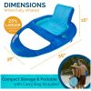 Spring Float Recliner XL Inflatable Pool Lounge Chair with Backrest, Pool Float for Adults