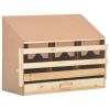 Chicken Laying Nest 3 Compartments 28.3"x13"x21.3" Solid Pine Wood