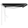 Manual Retractable Awning with Posts 16.4'x9.8' Anthracite