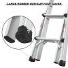 Aluminum Multi-Position Ladder with Wheels, 300 lbs Weight Rating, 22 FT