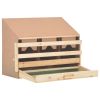 Chicken Laying Nest 3 Compartments 28.3"x13"x21.3" Solid Pine Wood