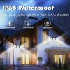 2 Pack 210 LED Solar Outdoor Lights 3 Heads Solar Lights IP65 Waterproof Solar Motion Sensor Lights With Remote Control