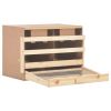 Chicken Laying Nest 2 Compartments 24.8"x15.7"x17.7" Solid Pine Wood