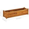 Garden Raised Bed Acacia Wood 39.4"x11.8"x9.8