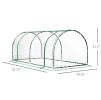 7' L x 3' W x 2.5' H Portable Tunnel Greenhouse for Outdoor Garden Hot House with 4 Zippered Doors, PVC Cover