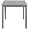 Patio Table Gray Wash 55.1"x31.5"x29.1" Solid Acacia Wood