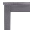 Patio Table Gray Wash 55.1"x31.5"x29.1" Solid Acacia Wood