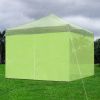 10x10ft EZ Canopy Gazebo Zipper Full Size Side Wall/Bright Green