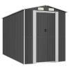 Garden Shed Anthracite 75.6"x140.6"x87.8" Galvanized Steel