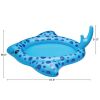 Blue Stingray Inflatable Spray Kids Splash Pool, Age 2 & up