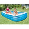 Inflatable Swim Center Family Lounge Pool, 120" x 72" x 22" - Colors may vary.