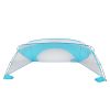 240cm*180cm*150cm Polyester Cloth Fiber Pole Open Boat Type Beach Awning Blue And White