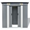 Garden Shed Gray Metal 74.8"x48.8"x71.3"