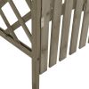 Pergola with Gate 45.7"x15.7"x80.3" Gray Solid Firwood