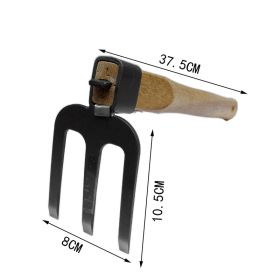 Short Wooden Handle Steel Carbon Garden Tool (Option: 3style)