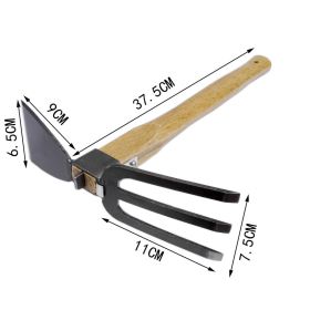 Short Wooden Handle Steel Carbon Garden Tool (Option: 4style)