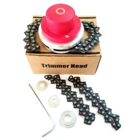 Lawn Mower Chain, Mowing Head, Brush Cutter, Lawn Mower, Weeding Machine, Mowing Head Chain (Option: Red spacer chain)