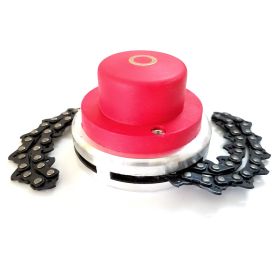 Lawn Mower Chain, Mowing Head, Brush Cutter, Lawn Mower, Weeding Machine, Mowing Head Chain (Option: Red chain)