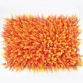 40Cm X 60Cm Artificial Lawn Wall, Decorative Fake Grass, Home Exterior Decoration (Option: Sunset red eucalyptus)