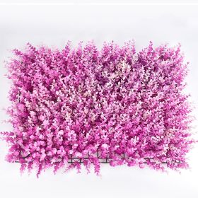 40Cm X 60Cm Artificial Lawn Wall, Decorative Fake Grass, Home Exterior Decoration (Option: Purple Eucalyptus)