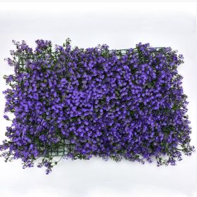 40Cm X 60Cm Artificial Lawn Wall, Decorative Fake Grass, Home Exterior Decoration (Option: Purple sun flower)