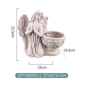 Hars Bidden Engel Planter Tuin Angel Succulent Pot Plant Holder Handwerk Angel Bloempot Decoratie (Option: Left angel)