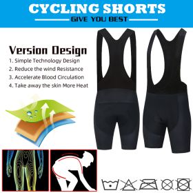 Men's Team Cycling Shorts Sports Breathable (Option: 2Black-XS)