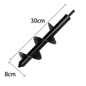 9 Size Garden Auger Drill Bit Tool Ground Drill Earth Drill Spiral Hole Digger Flower Planter Seed Planting Gardening Fence Yard (Color: 8X30cm, Ships From: CN)