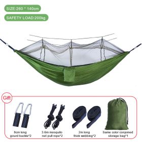 Sleeping hammock Outdoor Parachute Camping Hanging Sleeping Bed Swing Portable Double Chair wholesale (Color: Upgrade light green, Ships From: China)