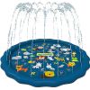 100/170 CM Children Pet Water Mat Summer Beach Inflatable Water Spray Pad Lawn Swimming Pool Mat Pet Sprinkler Outdoor Game Toy