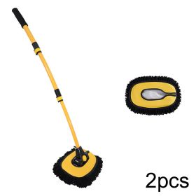 2022 New 15 Degree Bend Car Cleaning Brush Special Telescoping Long Handle Cleaning Mop Auto Accessories Car Wash Tool Supplies (Color: 2PCS, Ships From: China)