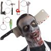 Horror Headband Props Decoration Scary Blood Fake Ax Saws Knife Simulation Plastic Toy Party Masquerade Mischief Decor