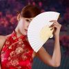 20/30/50pcs Hand-Painted Foldable Paper Fan White Folding Elegant Hand Fan Portable Party Wedding Supplies Gift Dance Fan Decor