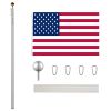 30 ft Al Flag Pole w/ US Flag and Ball