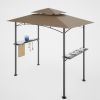 8x 5 FT Grill Gazebo Grill Canopy Double Tiered BBQ Gazebo Outdoor BBQ Canopy