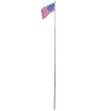 30 ft Al Flag Pole w/ US Flag and Ball