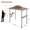 8x 5 FT Grill Gazebo Grill Canopy Double Tiered BBQ Gazebo Outdoor BBQ Canopy