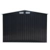 6' x 8' Outdoor Backyard Garden Metal Storage Shed for Utility Tool Storage - Coffee